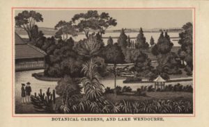 Botanical Gardens and Lake Wendouree, Ballarat. Circa 1880.

Scanned from 'The Premier Album of Ballarat Views.'