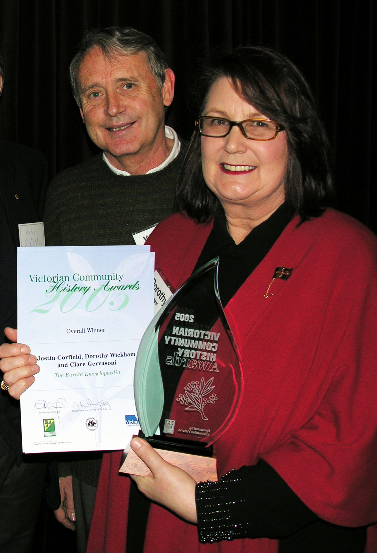 The Eureka Encyclopaedia wins the overall prize in the Victorian Community Heritage Awards 2005